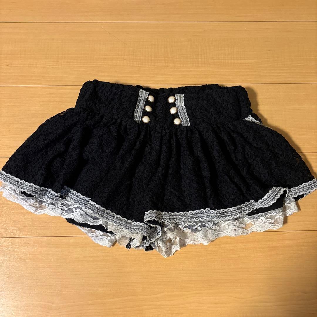 当時物　リズリサトゥララ　レトロレーススカートパンツ　平成