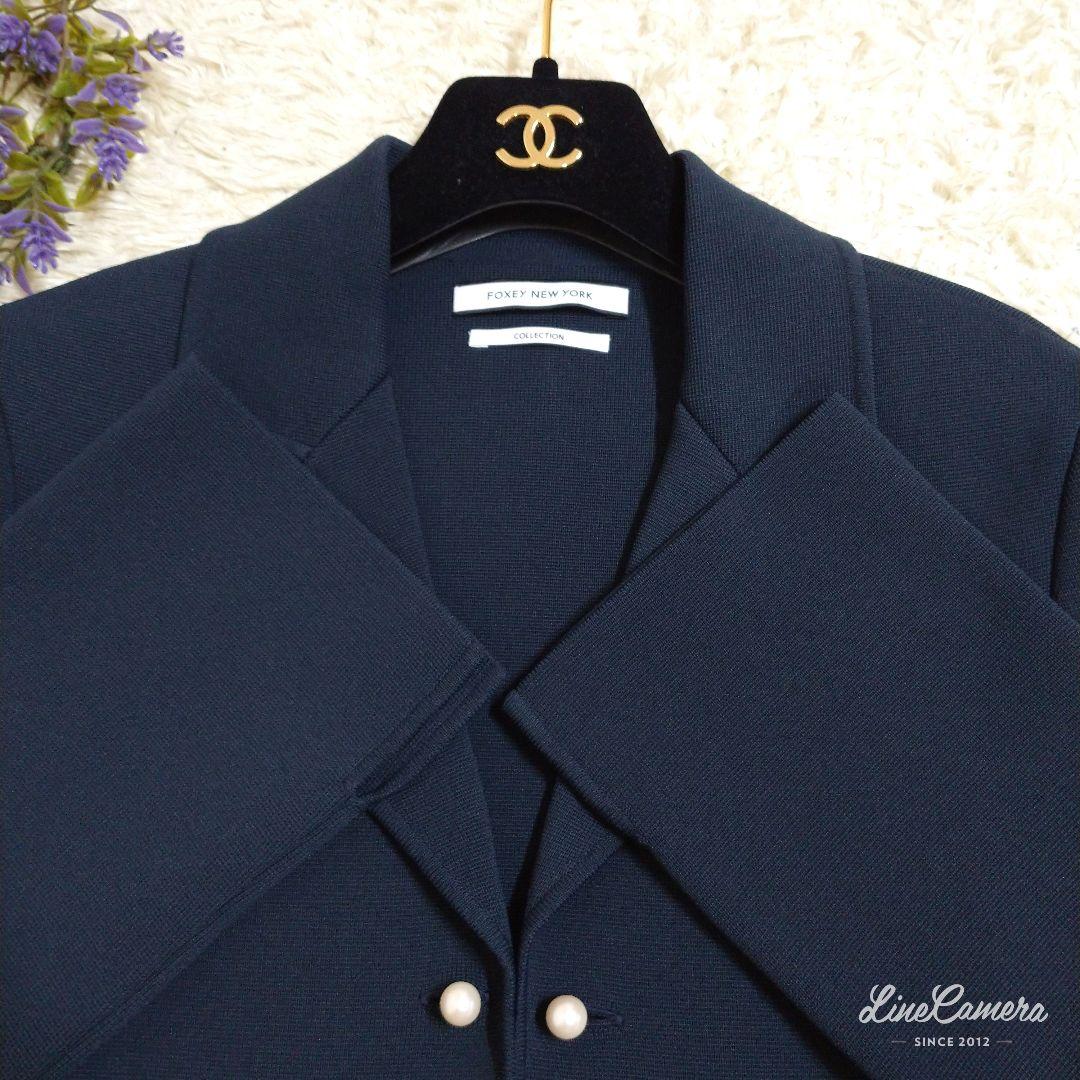 タグ付き★日本製★FOXEY　定価6.6万円　ジャケット　パール　2way　38