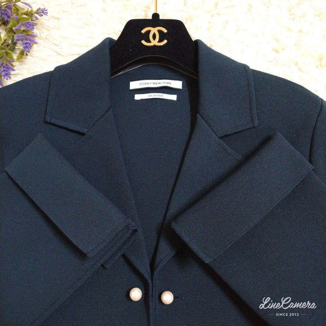 タグ付き★日本製★FOXEY　定価6.6万円　ジャケット　パール　2way　38