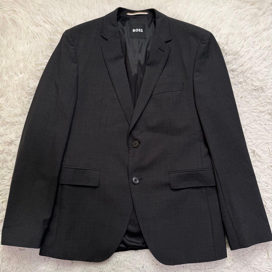 現行極美品XLサイズ相当　ヒューゴボス　マルゾット生地　スーツ　セットアップ