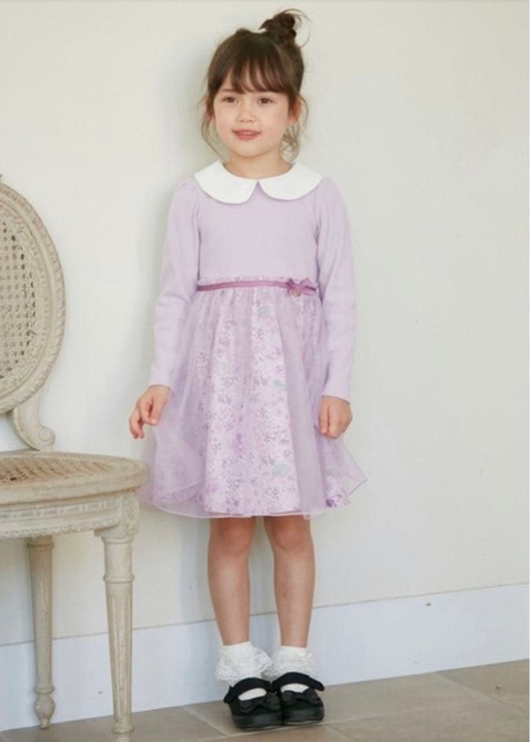 anyFAM ラベンダー 花柄 セレモニー 入学 卒園 フォーマル