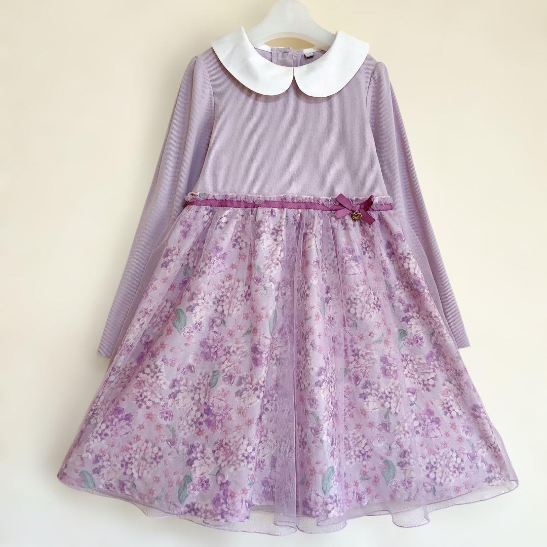 anyFAM ラベンダー 花柄 セレモニー 入学 卒園 フォーマル