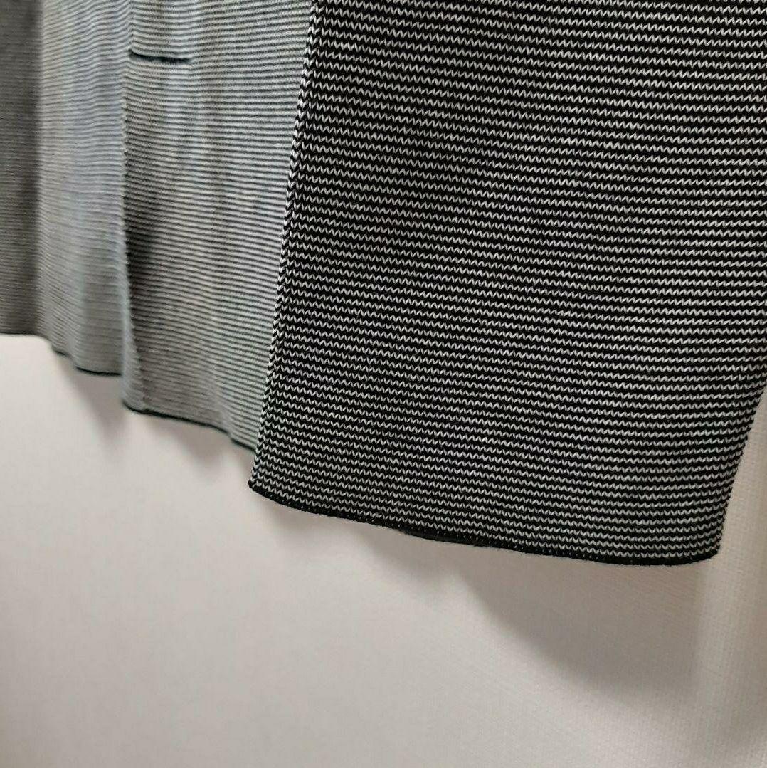 【新品未使用】Drumohr ドルモア コットンニットジャケット 44 黒×白