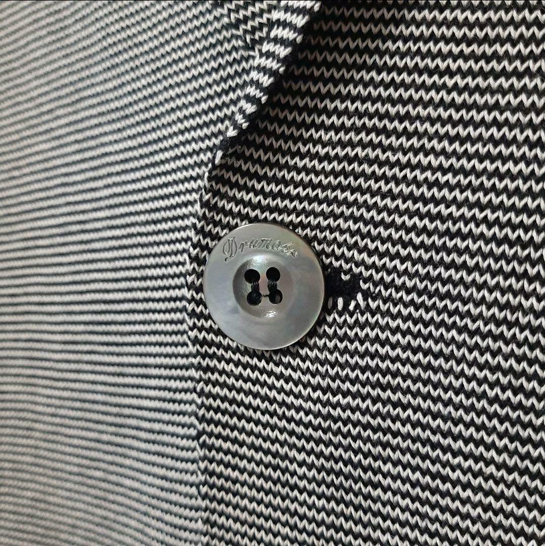 【新品未使用】Drumohr ドルモア コットンニットジャケット 44 黒×白