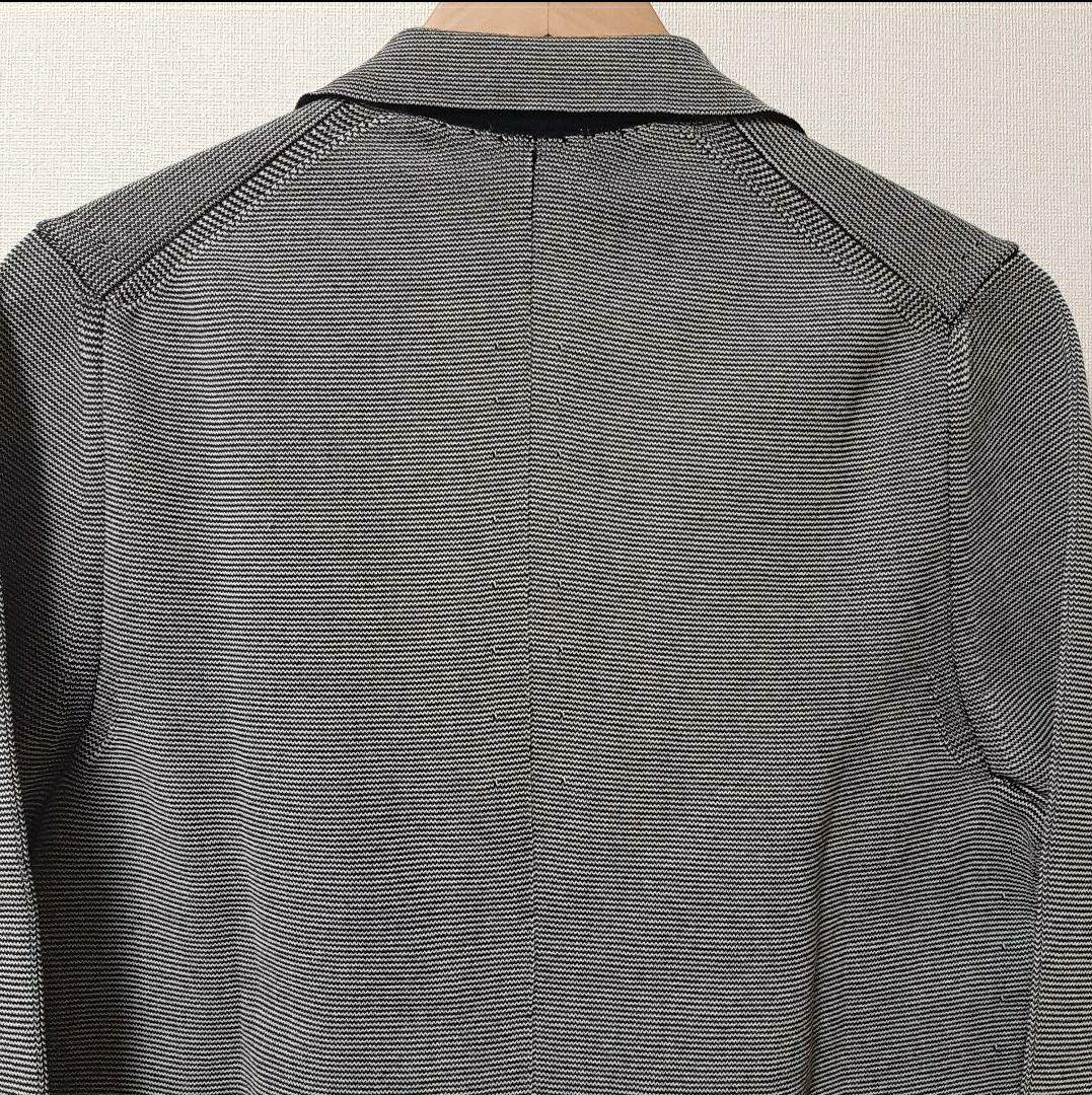 【新品未使用】Drumohr ドルモア コットンニットジャケット 44 黒×白