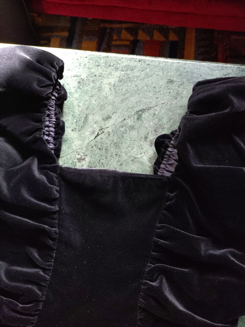 美品 ローラアシュレイ エレガントな上部ベルベット、ダークブルーパーティードレス