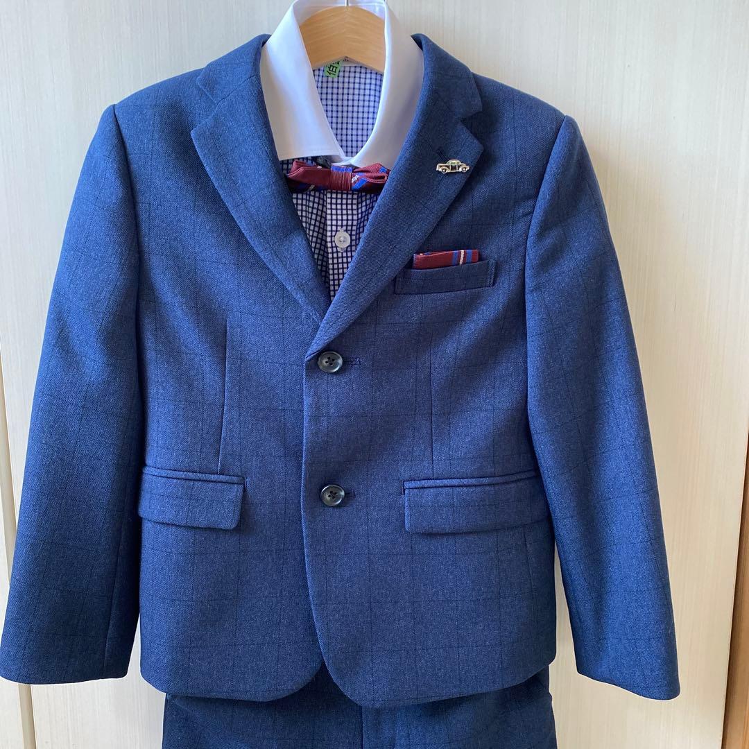 プティマイン フォーマル 紺 ジャケット ショートパンツ 5点セット 120