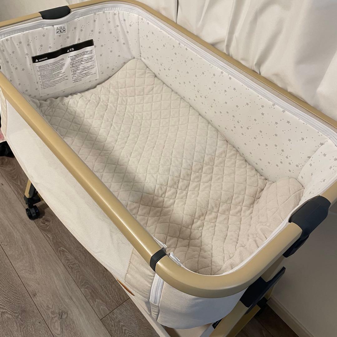 ☆美品☆HZDMJ ベビーベッド＋全部洗えるベビー布団7点セット 掛布団未使用