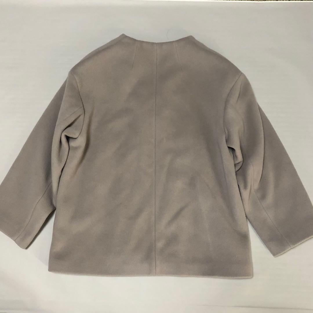 イエナ マンテコ ノーカラーショートコート 近年モデル グレージュ　38