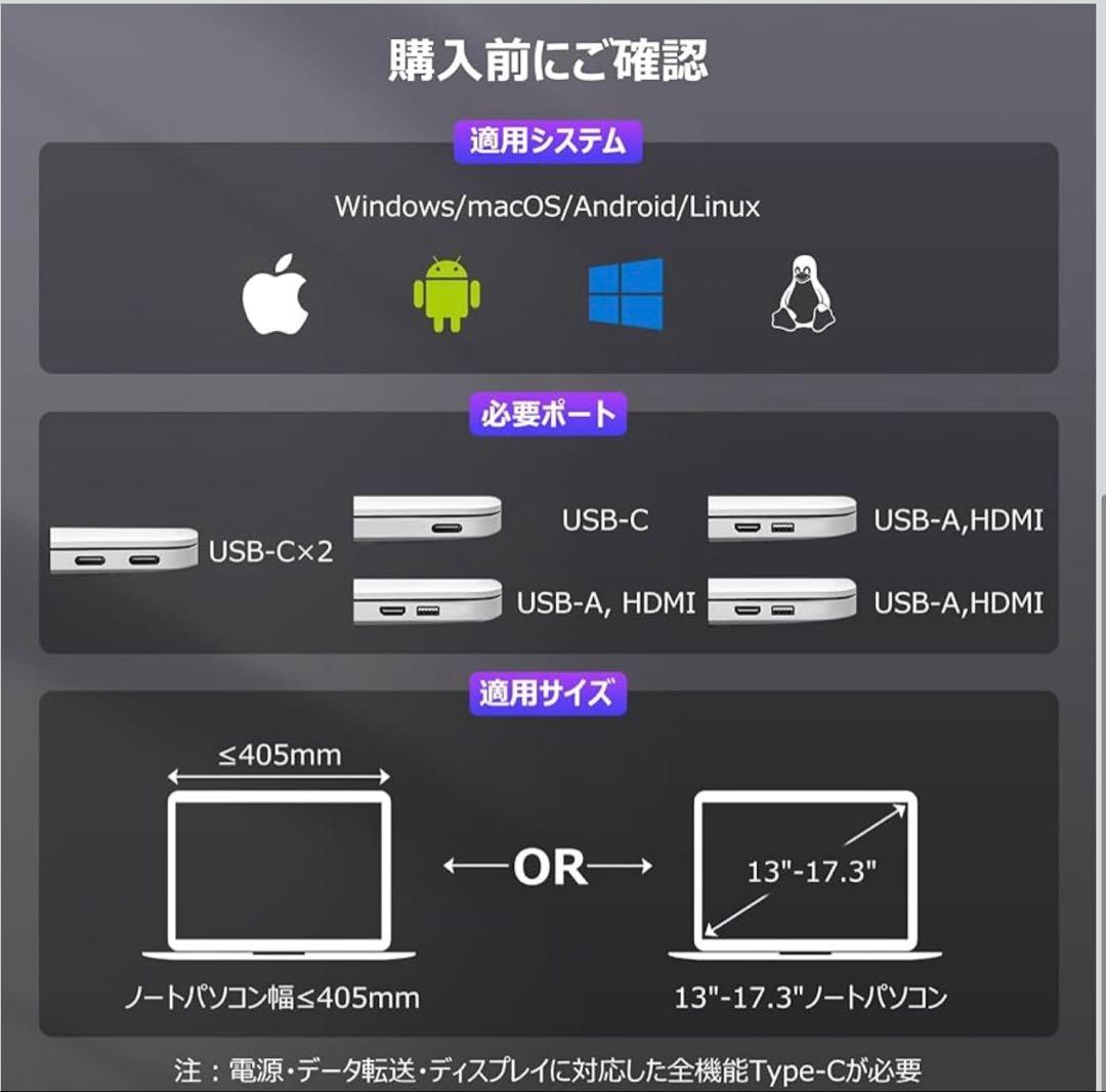 【新品同様】Kwumsy S2 二画面折りたたみモニター