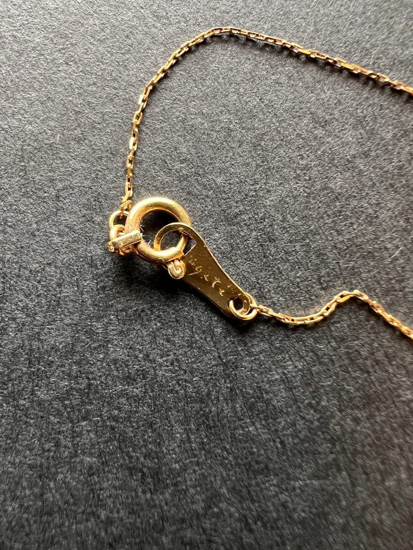 agete アガット K18 ダイヤモンド クロスネックレス 0.03ct