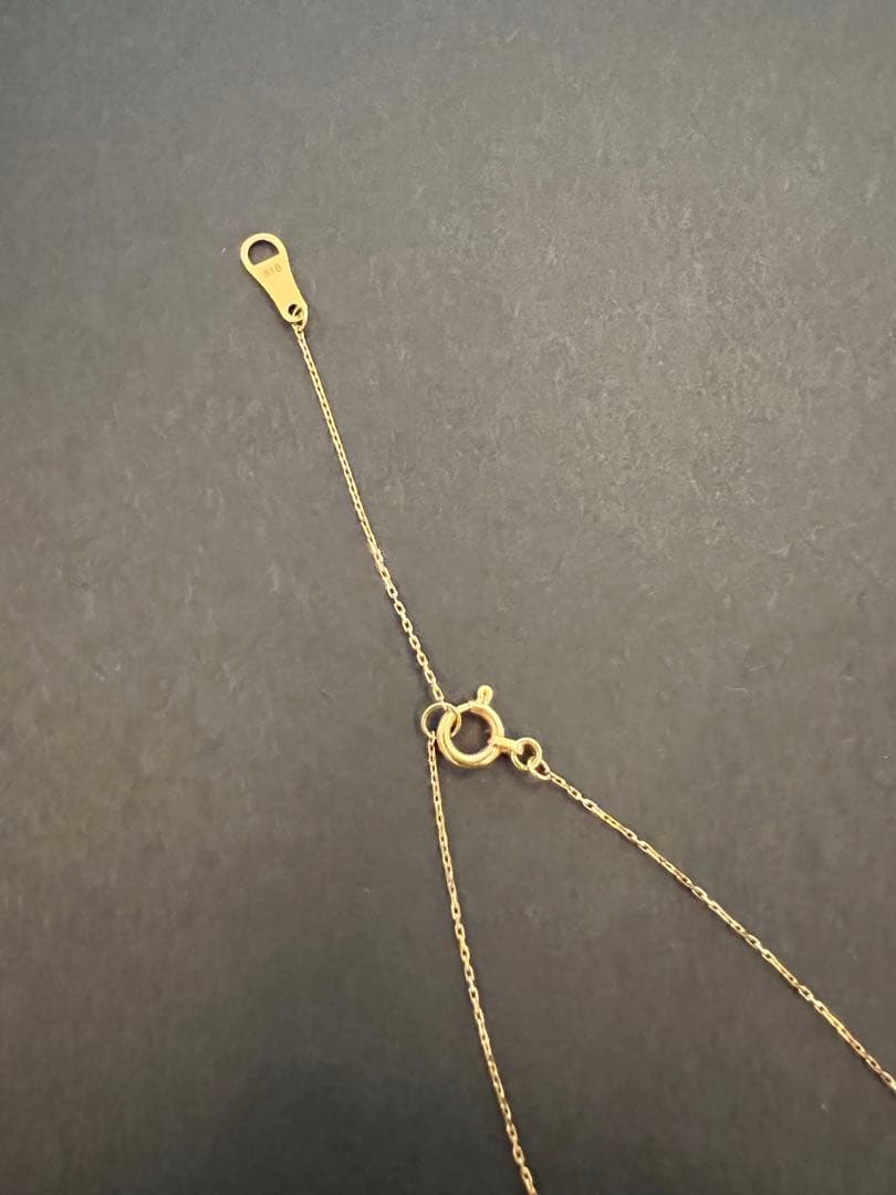 agete アガット K18 ダイヤモンド クロスネックレス 0.03ct