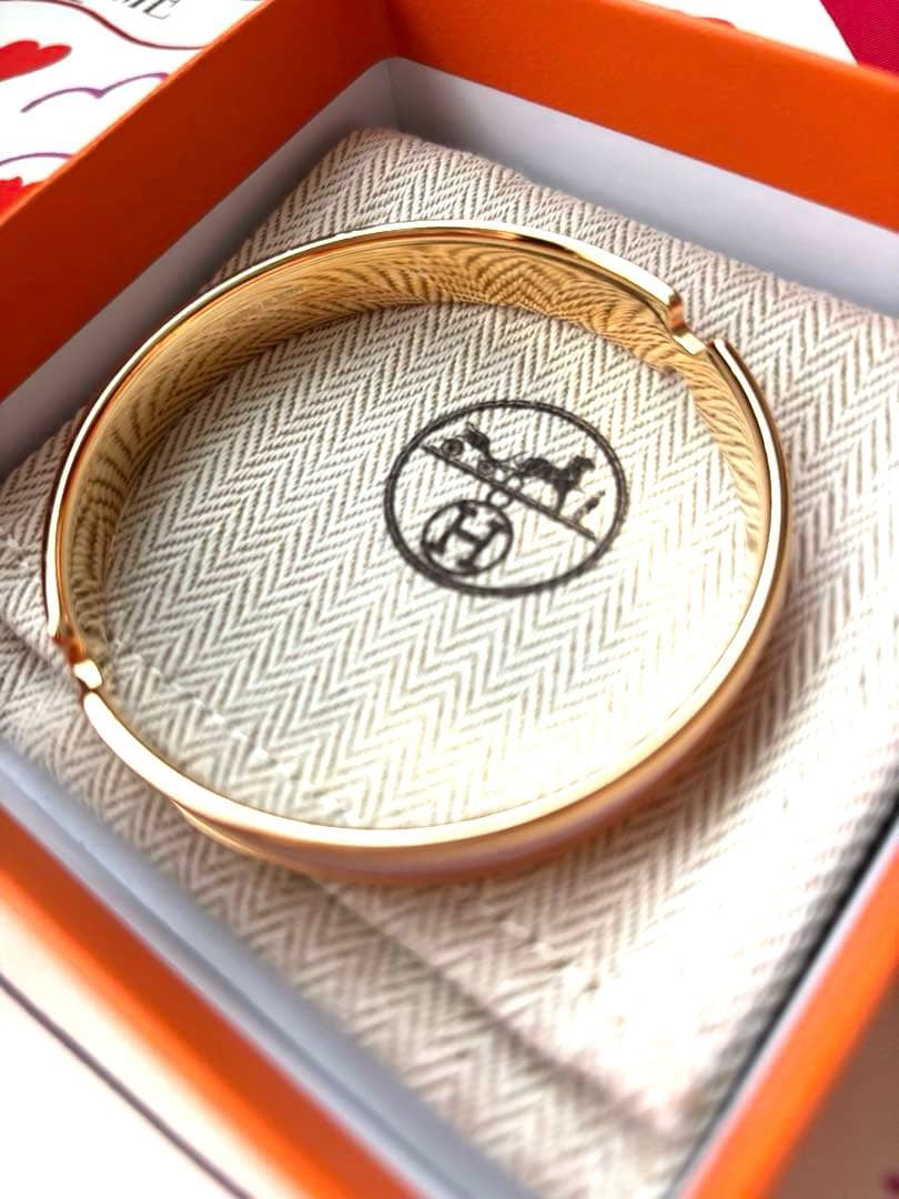 Hermès オランプ　ブレスレット　ピンクゴールド×モーブパール　T2