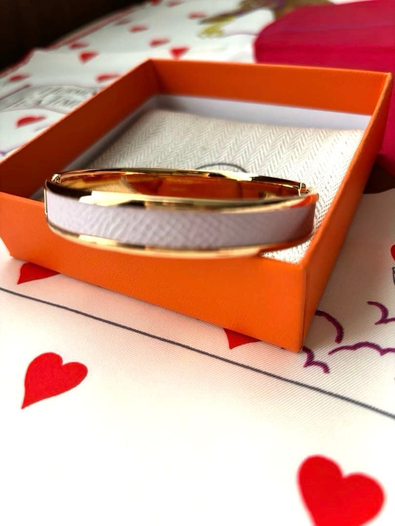 Hermès オランプ　ブレスレット　ピンクゴールド×モーブパール　T2