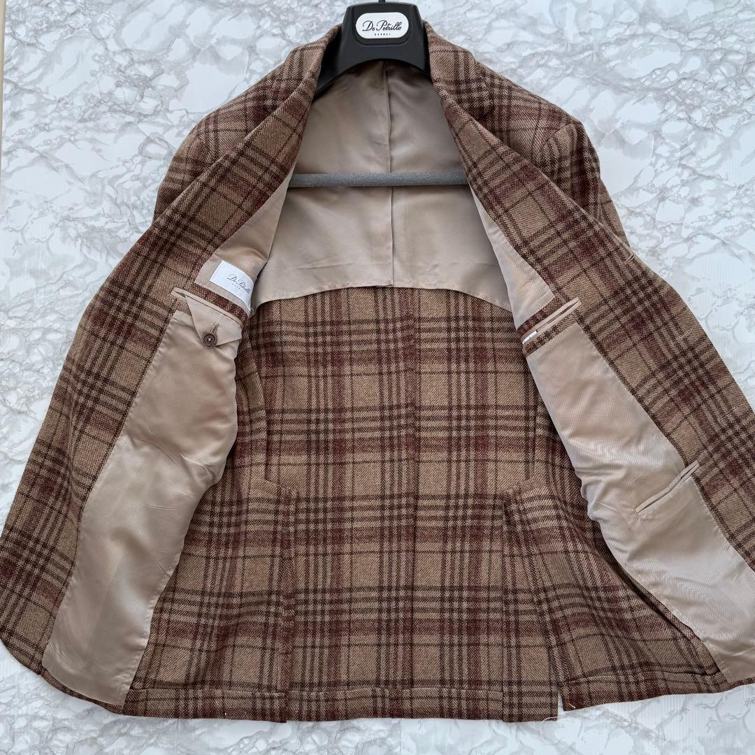 De Petrillo チェック柄 テーラードジャケット　48サイズ