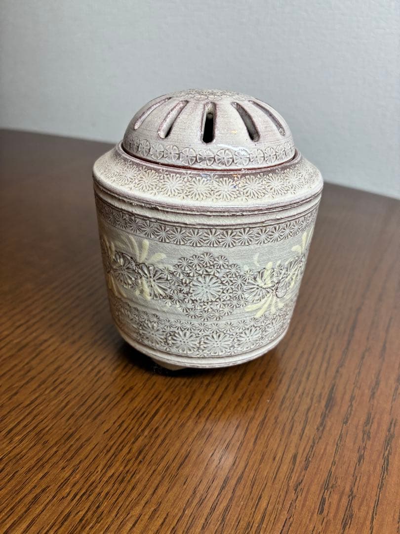 京焼 香炉 清水焼 森里陶楽 森里秀夫 紫三島