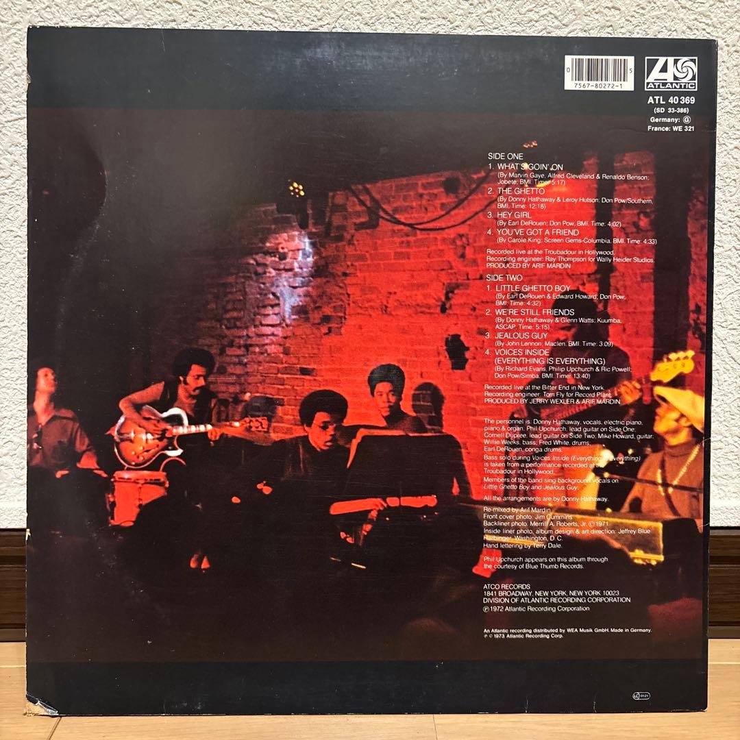 Donny Hathaway Live レコード LP ライブ ライヴ アナログ