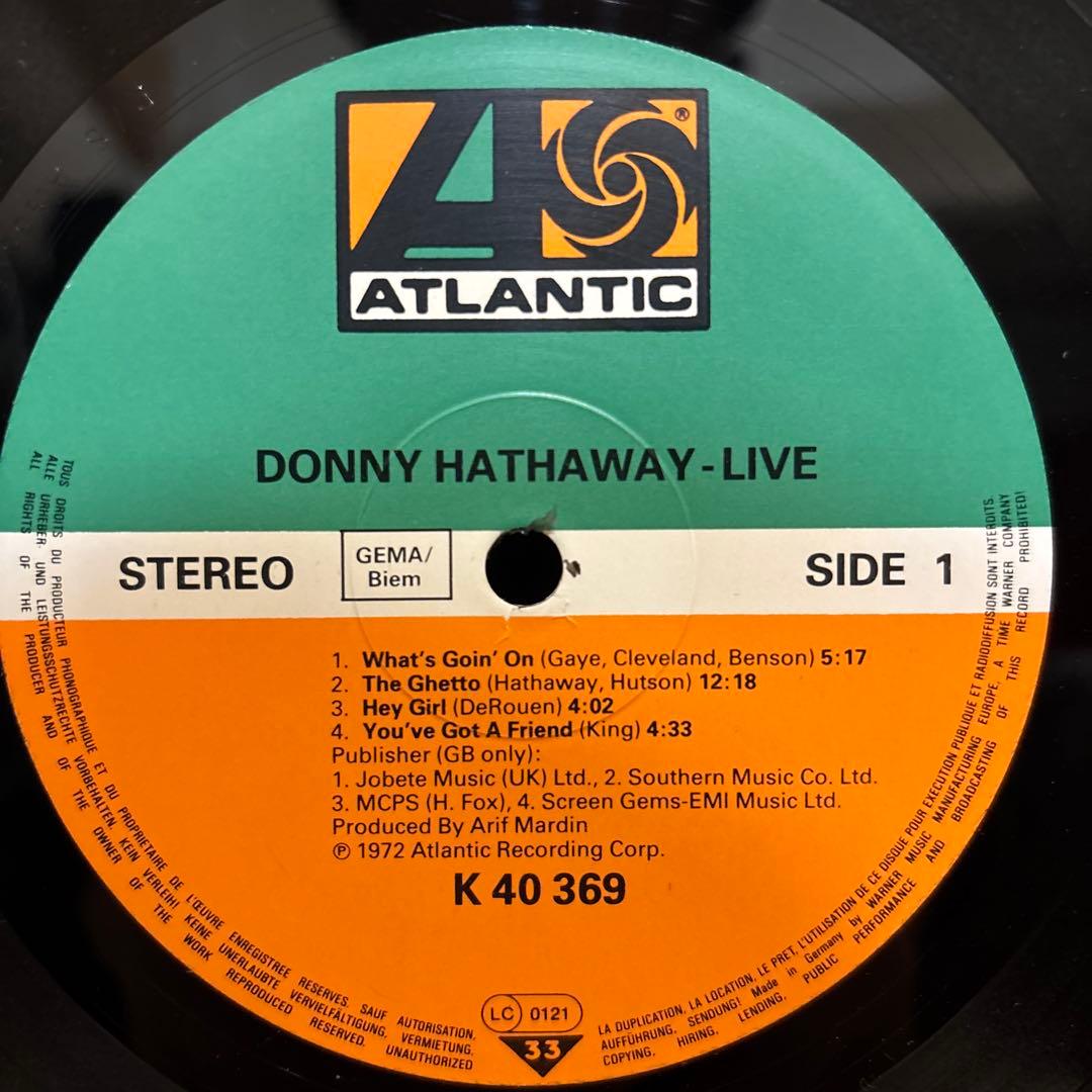 Donny Hathaway Live レコード LP ライブ ライヴ アナログ