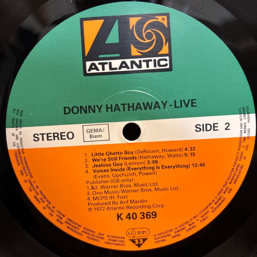 Donny Hathaway Live レコード LP ライブ ライヴ アナログ