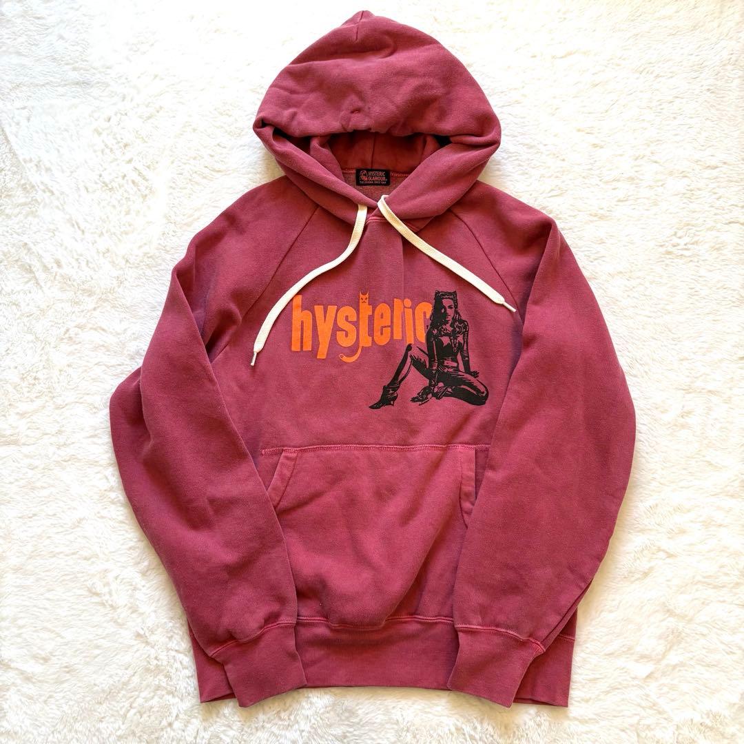 ヒステリックグラマー　CAT WOMAN パーカー　ピンク　裏起毛