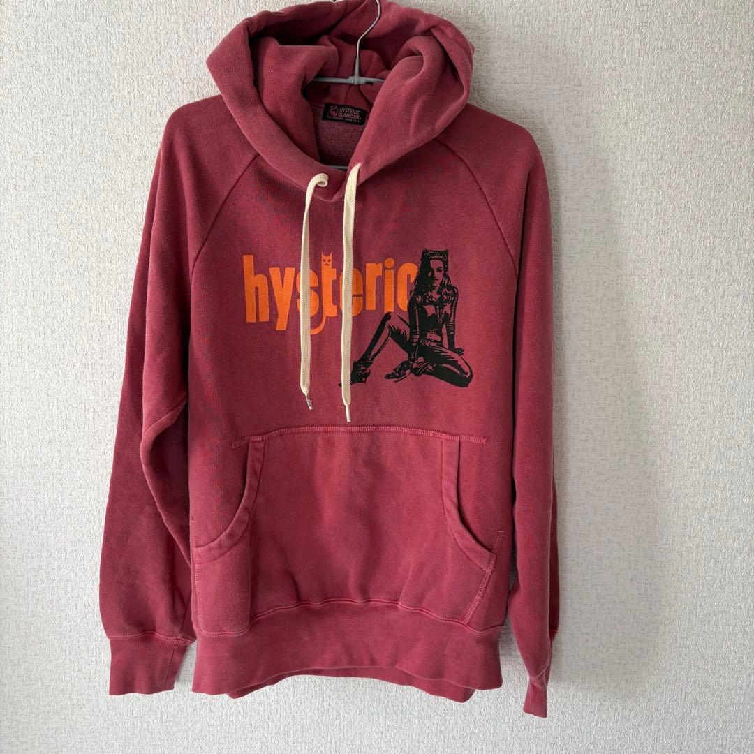 ヒステリックグラマー　CAT WOMAN パーカー　ピンク　裏起毛