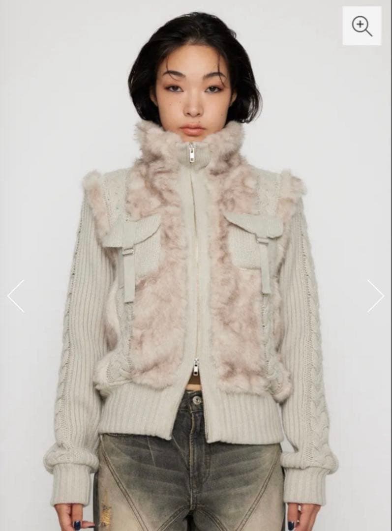 LAGUA GEM ラグアジェム ファーブルゾン ニット