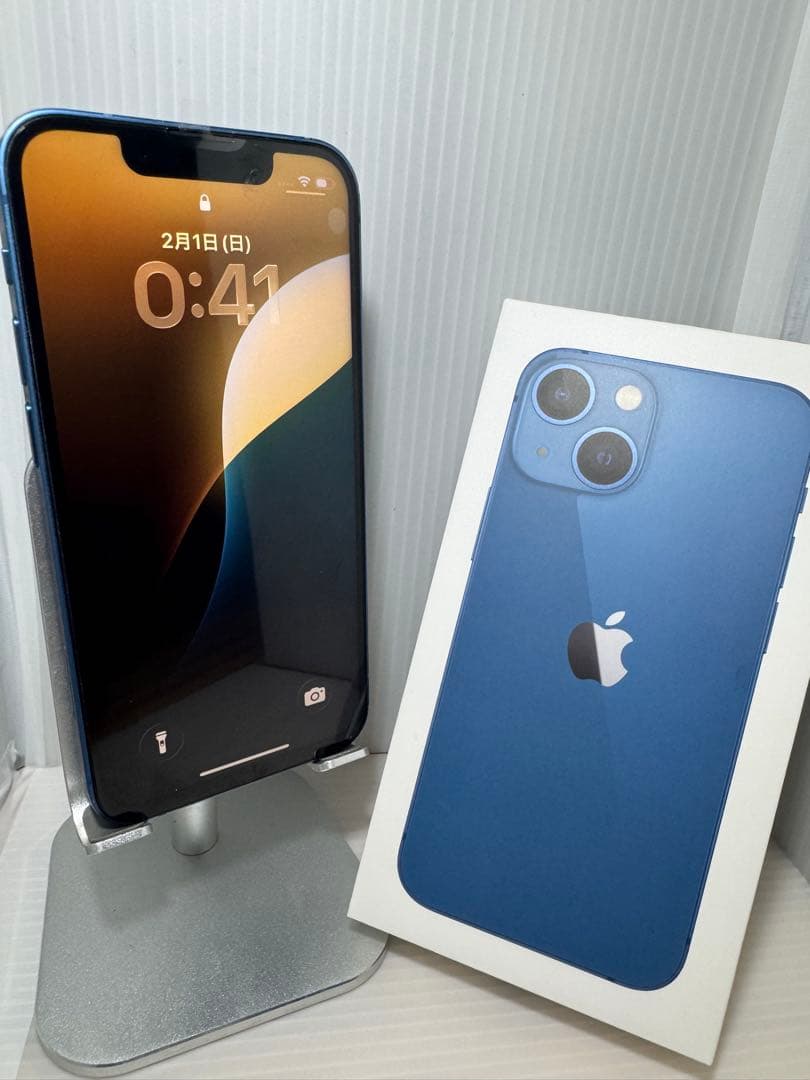 iPhone 13 mini 128GB ブルー BT100%新品液晶
