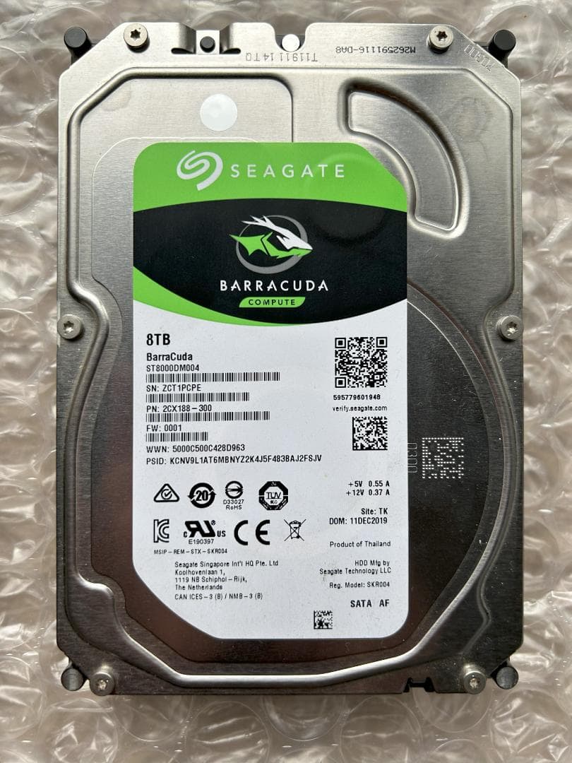 HDD 8TB Seagate Barracuda ST8000DM004訳アリ