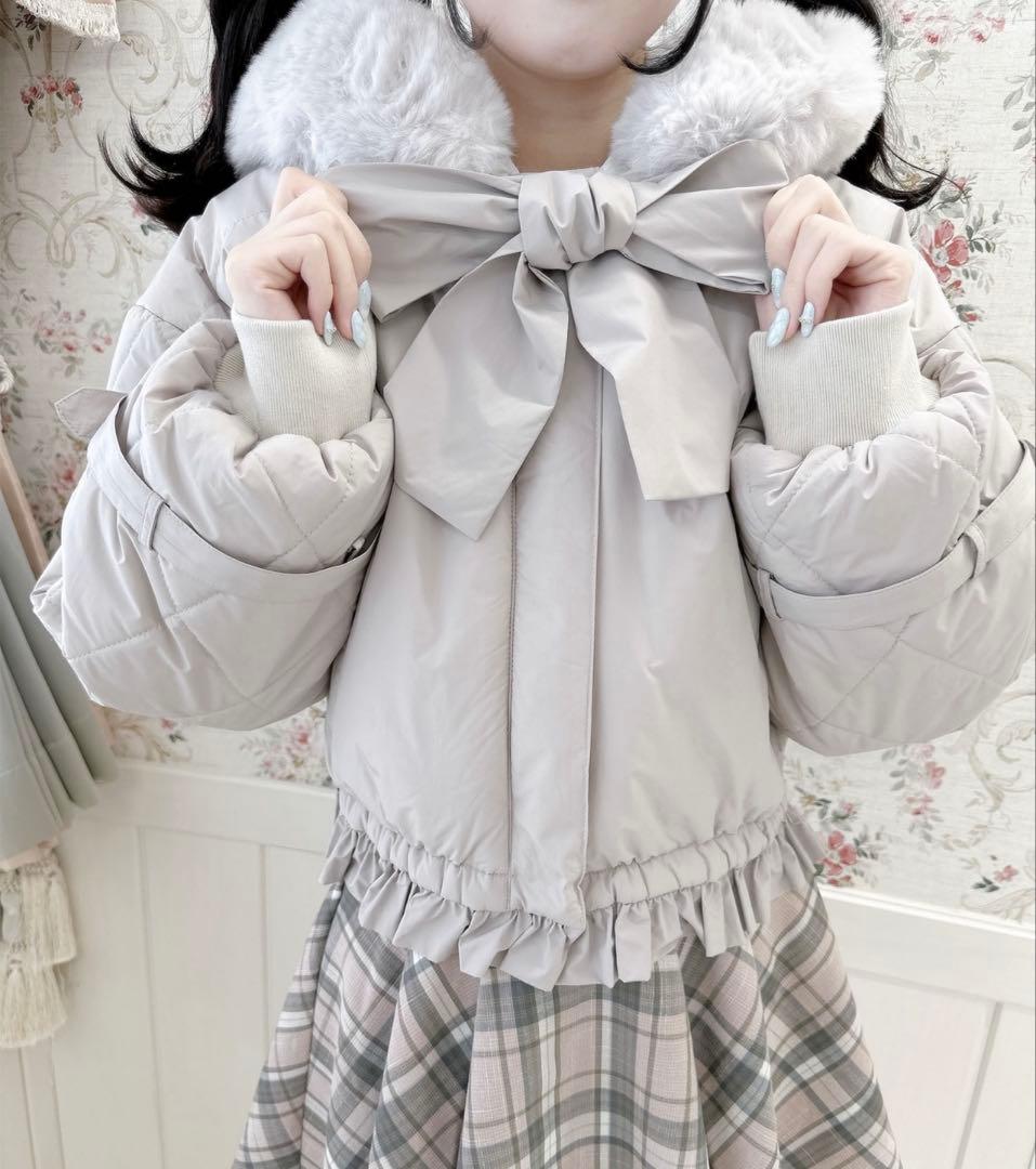 BIGリボン中綿ブルゾン