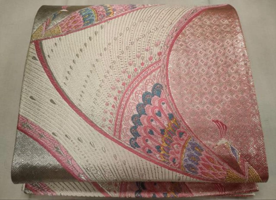 振袖 フルセット6点サイズM〜Ｌ駒刺繍　御所車花文　暈し染め　金彩正絹