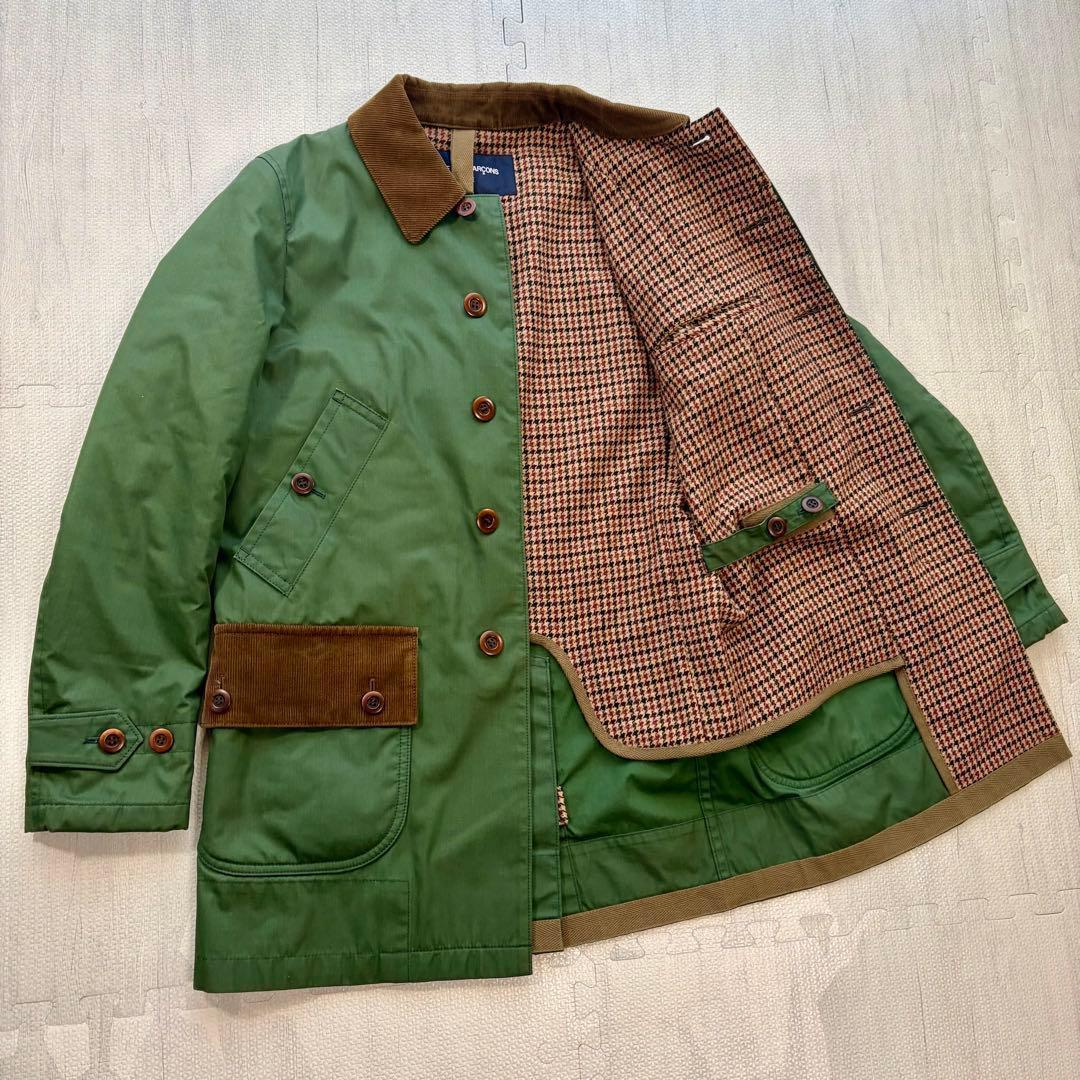 ギャルソンオム AD2013 中綿 ステンカラーコート千鳥 ジャケット