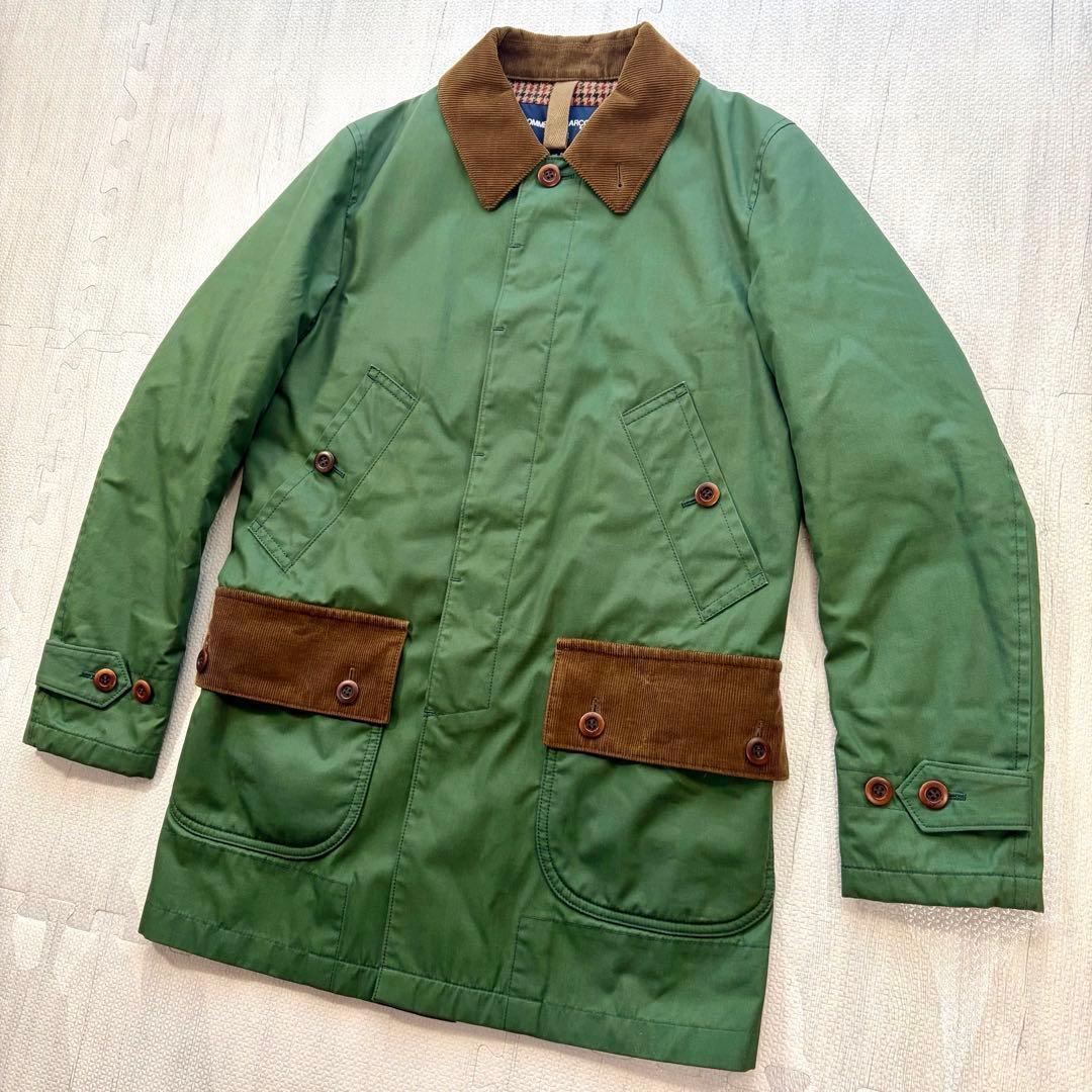 ギャルソンオム AD2013 中綿 ステンカラーコート千鳥 ジャケット