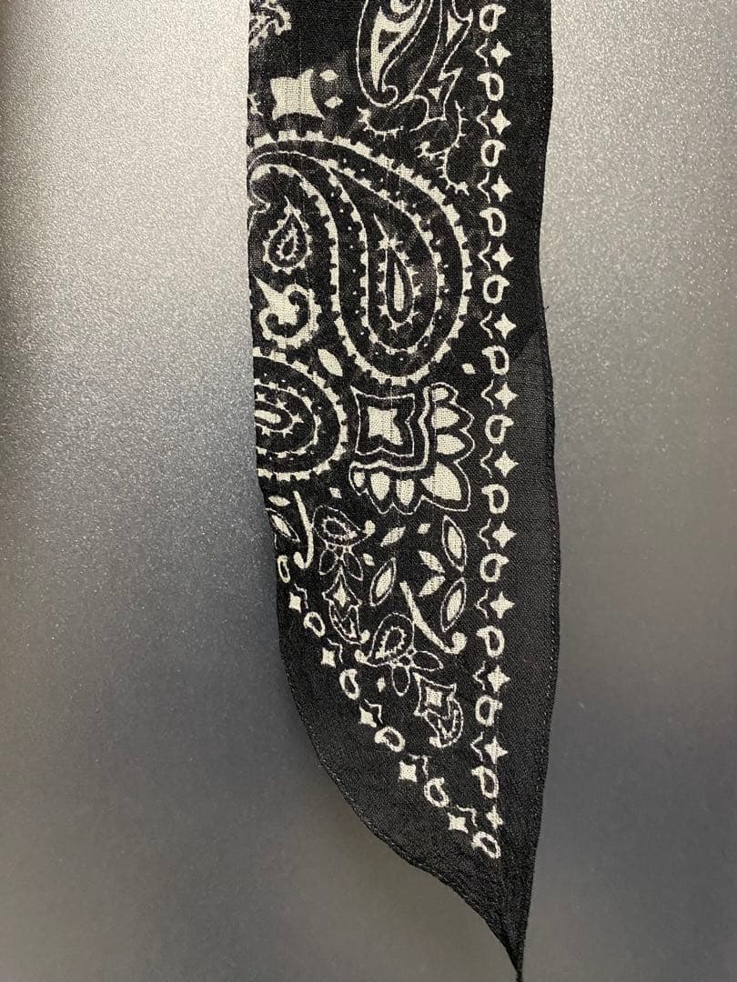 Saint Laurent BLACK Paisley Scarf Hedi期