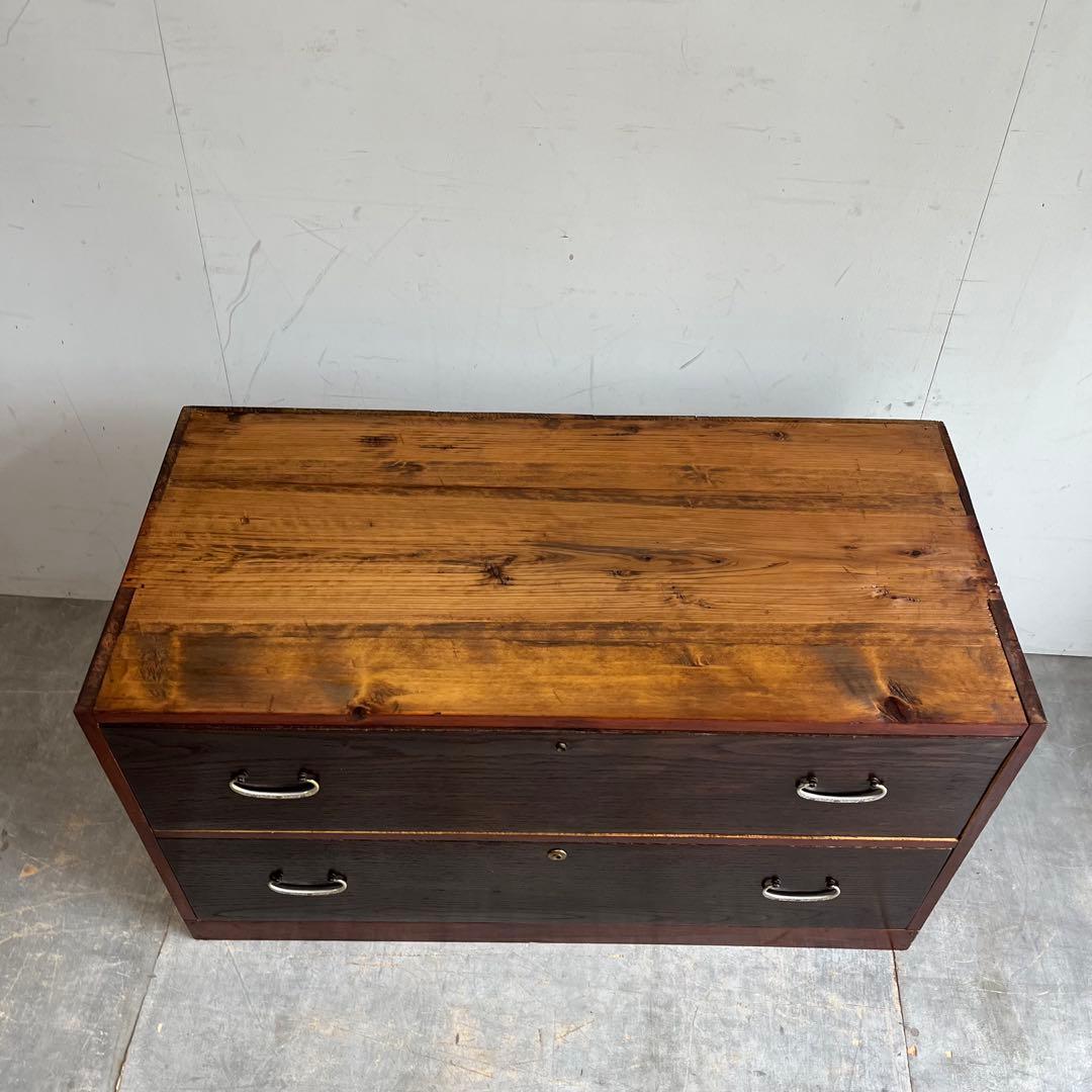 アンティーク チェスト 箪笥 ローボード テレビ台 無垢材 昭和レトロ z535