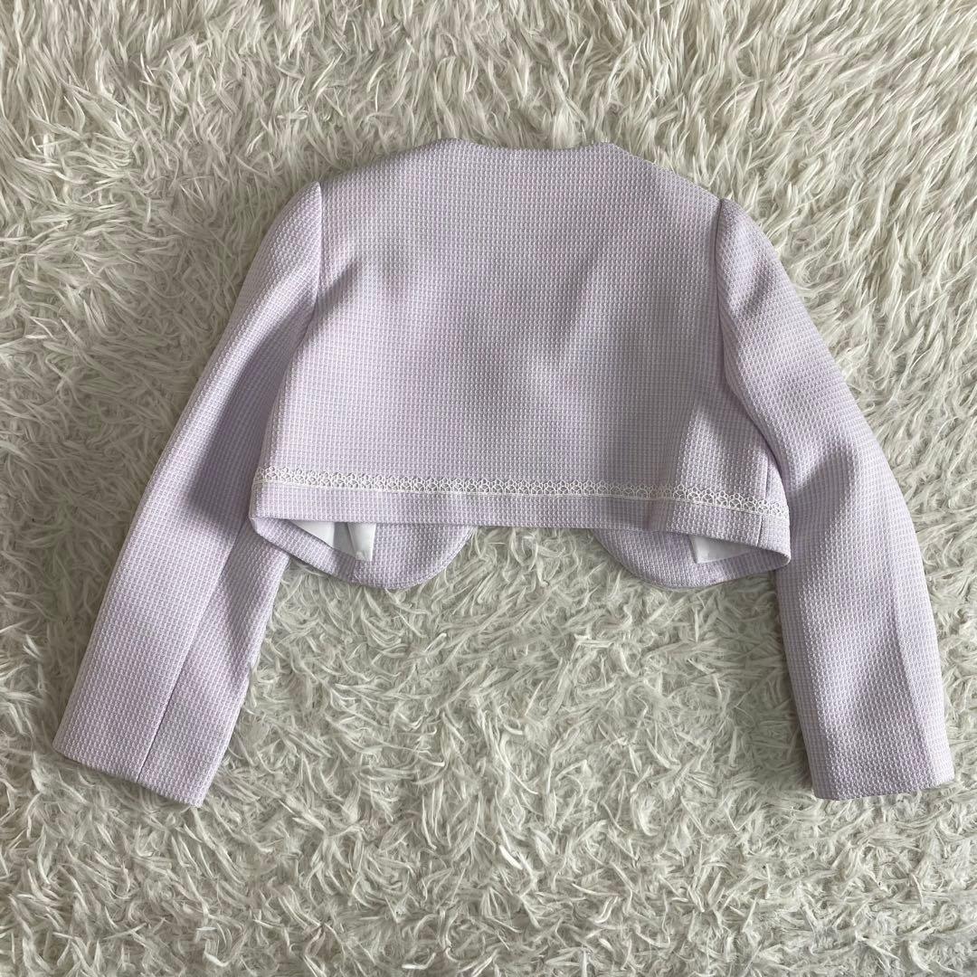 【美品】ショパン　フォーマル3点セット　ワンピース　ボレロ　パープル 120cm