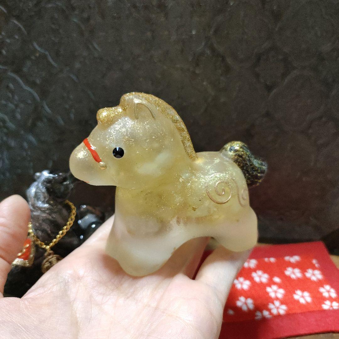 ☆はやママ☆オルゴナイト☆干支馬C、干支馬A(親)☆