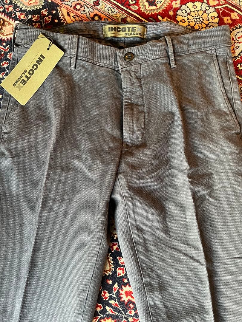 新品/INCOTEX（インコテックス）SLIM ストレッチパンツ/33/ネイビー