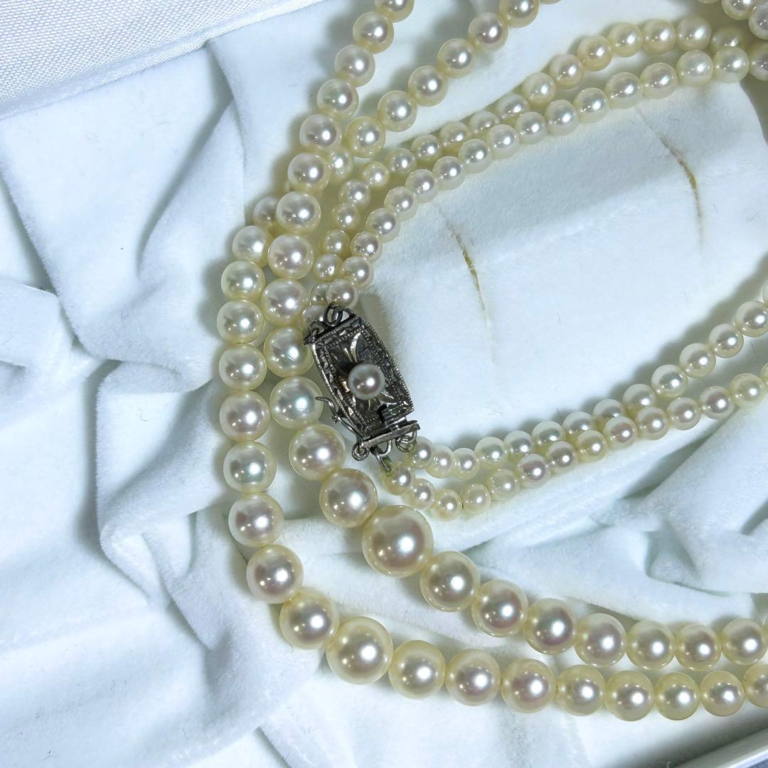 【高島屋✨美品】 あこや真珠 ネックレス グラデーション 2連 ベビーパール