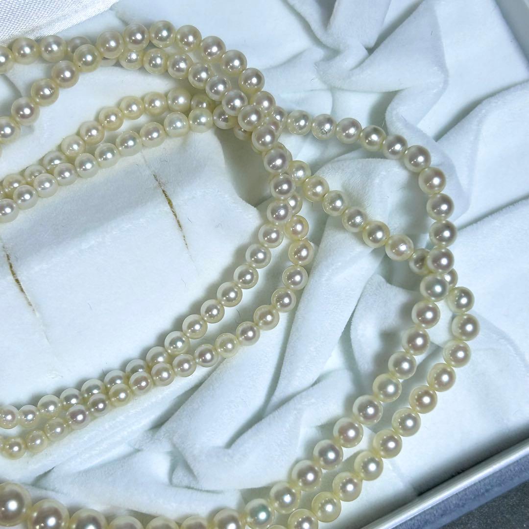 【高島屋✨美品】 あこや真珠 ネックレス グラデーション 2連 ベビーパール