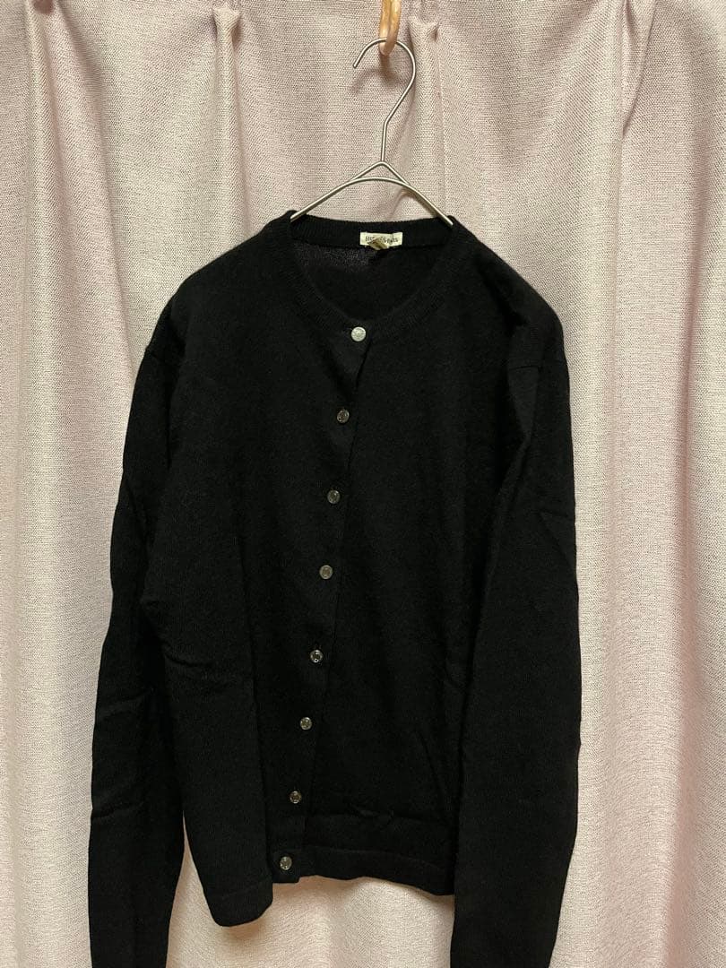 ◆HERMES ブラック カシミアカーディガン 長袖