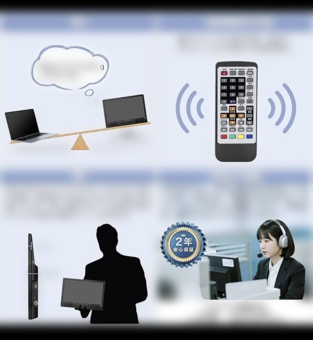 ポータブルテレビ　14.1インチ　録画機能付き　HDMI 3way電源