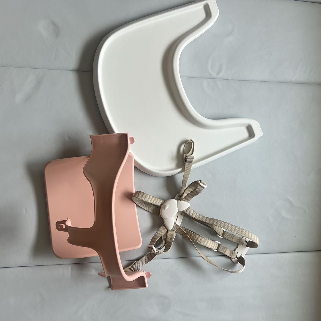 ストッケ　トリップトラップ　付属品ハーネス、ベビーチェア、トレイ3点セット