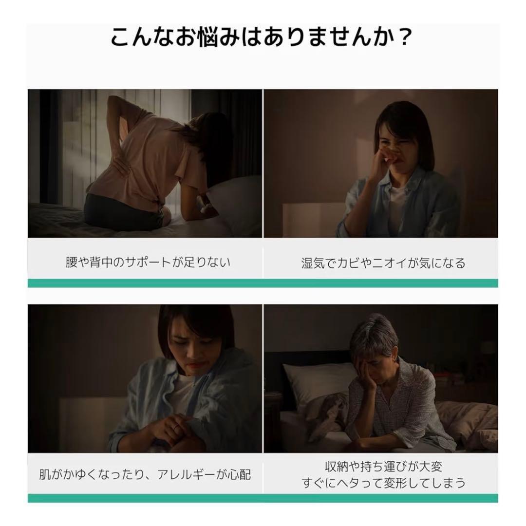 新品✨　マットレス ダブル 折りたたみ　厚さ10cm 洗えるカバー　灰色　高反発