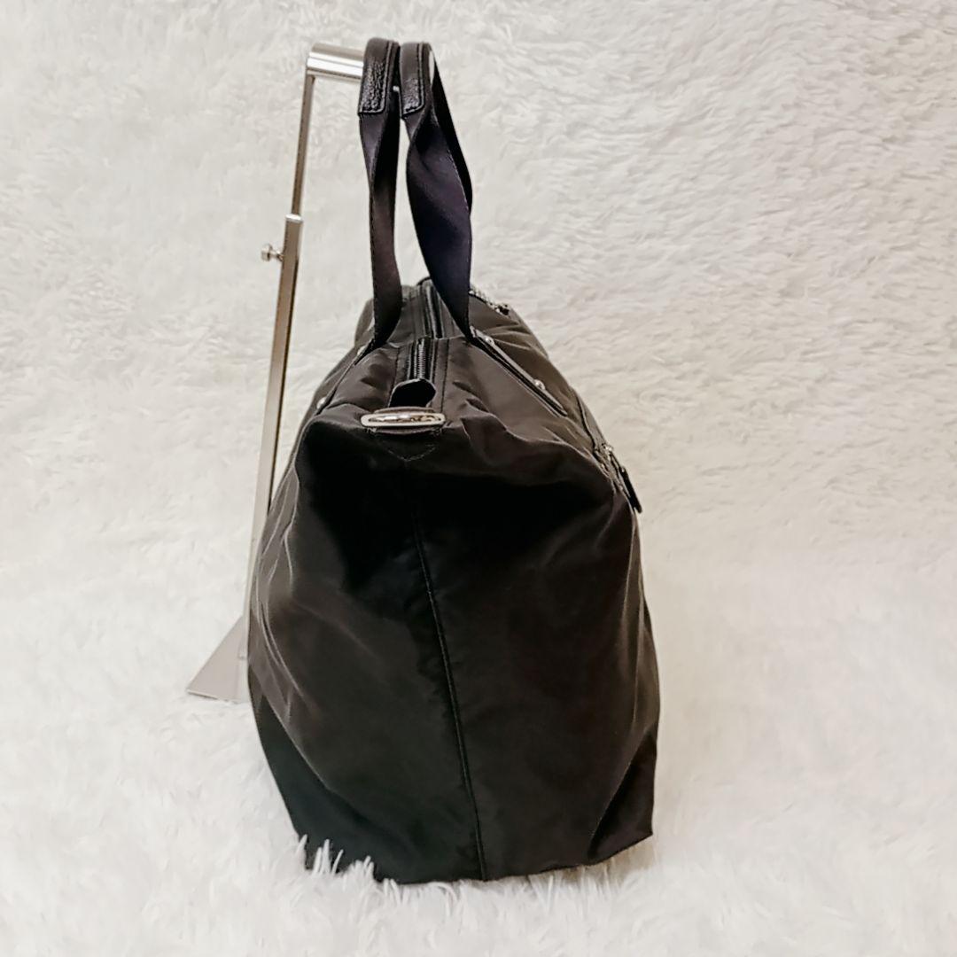 【TANTAN様】コーチ ボストンバッグ 2way 馬車ロゴ ナイロン レザー