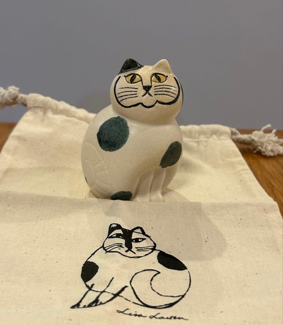 リサラーソン Lisa Larson mia ミア ねこのぶち ターコイズ