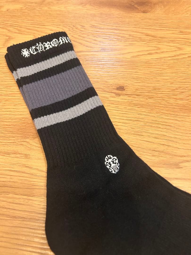 ジ*ス様 CHROME HEARTS クロムハーツロゴ ソックス 靴下