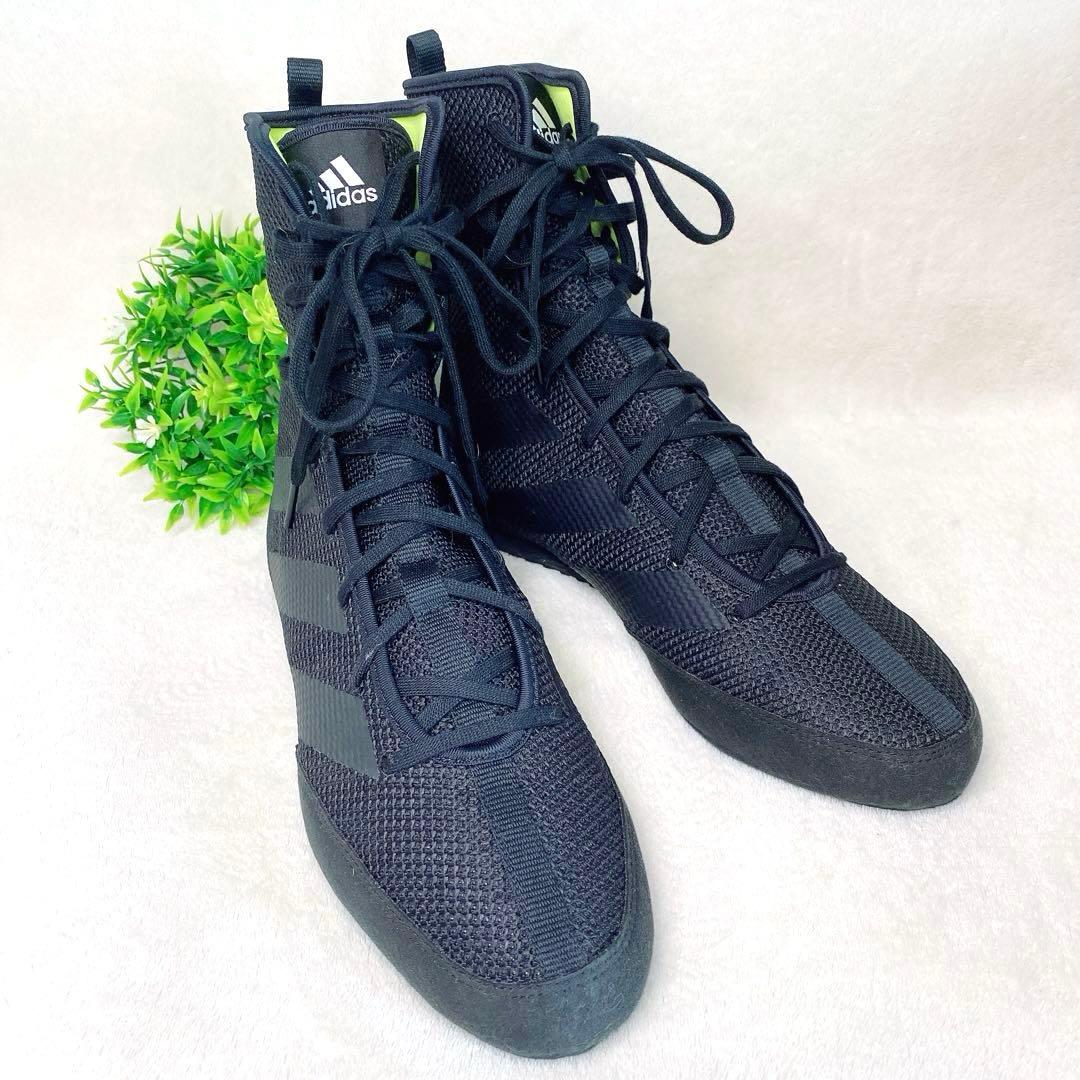 極美品　アディダス　ボクシングシューズ ハイカットメッシュ　ブラック　26.5