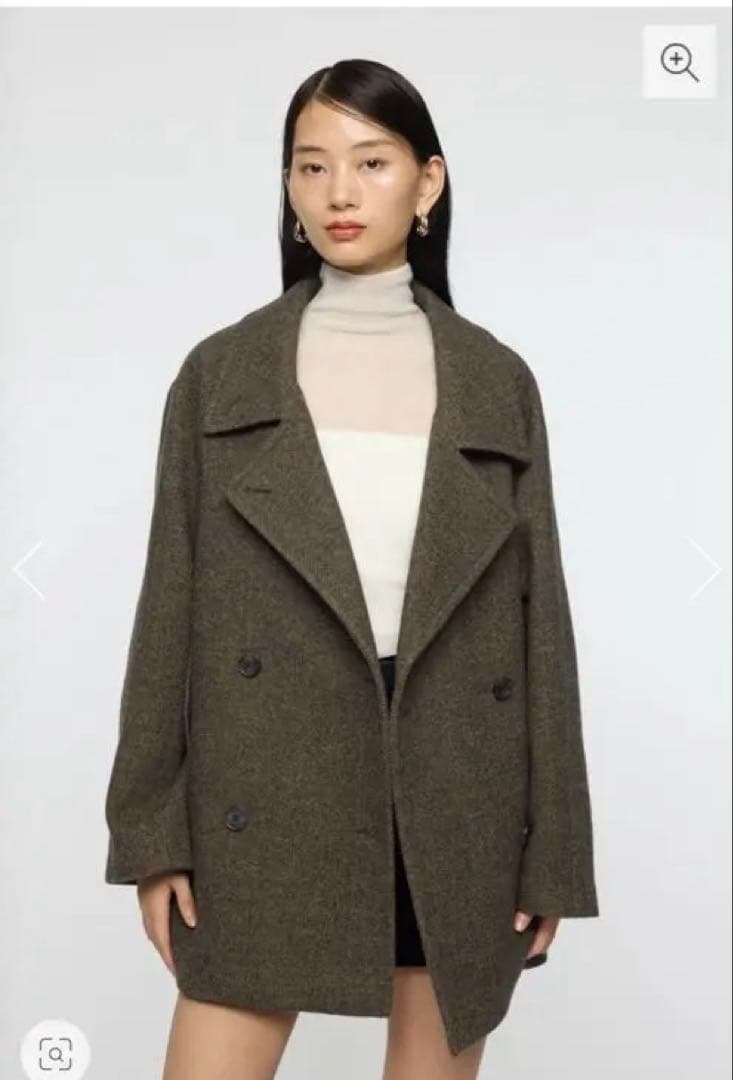 新品★マウジー★ DOUBLE BREASTED MID コート