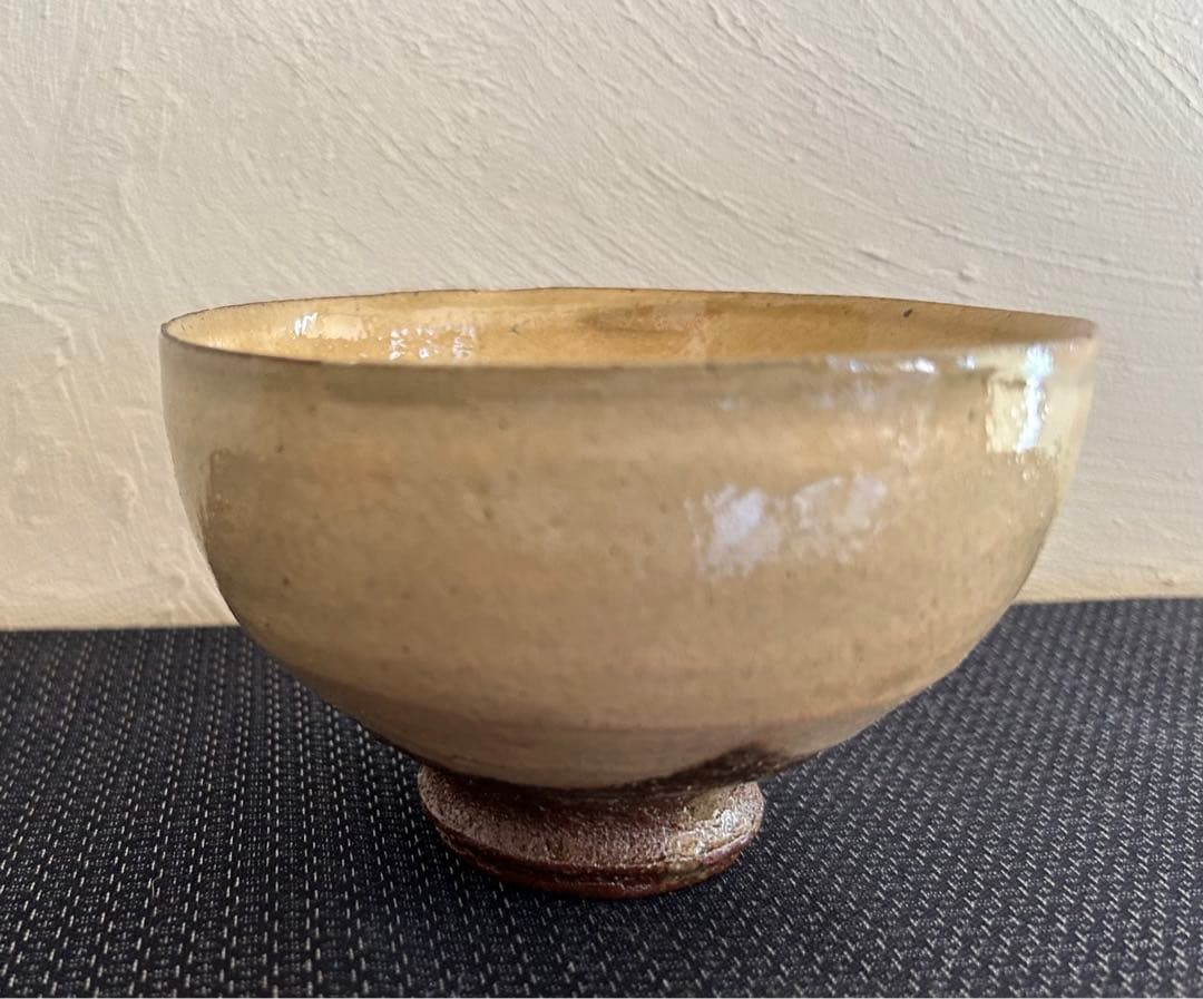 福森雅武　伊賀焼粉引波出茶碗