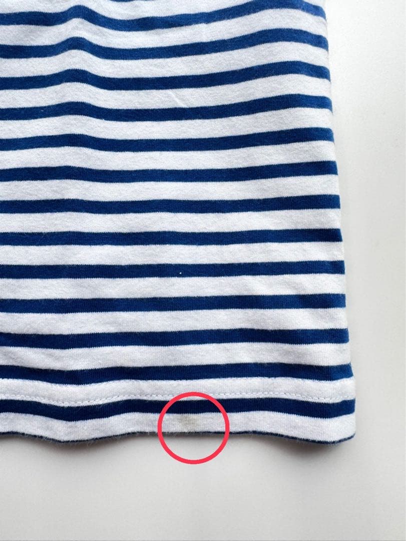 【希少】MONCLER 青と白のストライプ Tシャツ 半袖